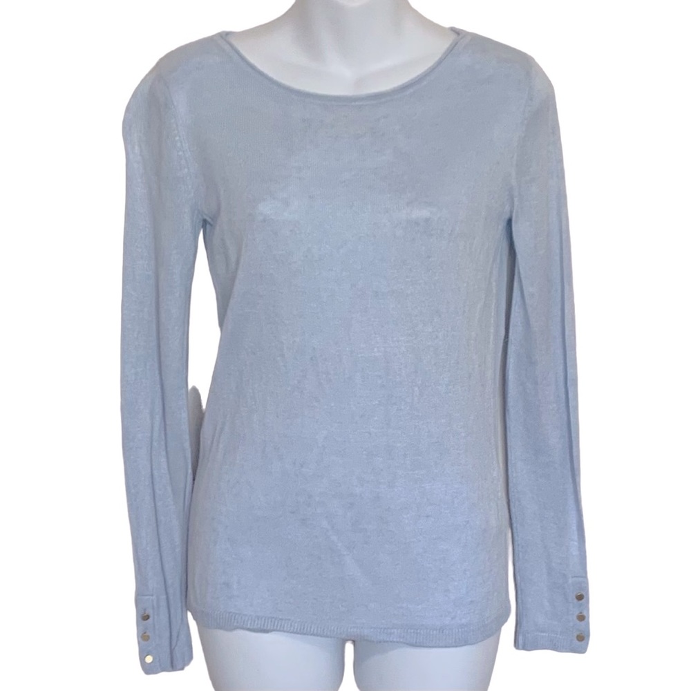 Club Monaco Light Blue Linen Blend Top